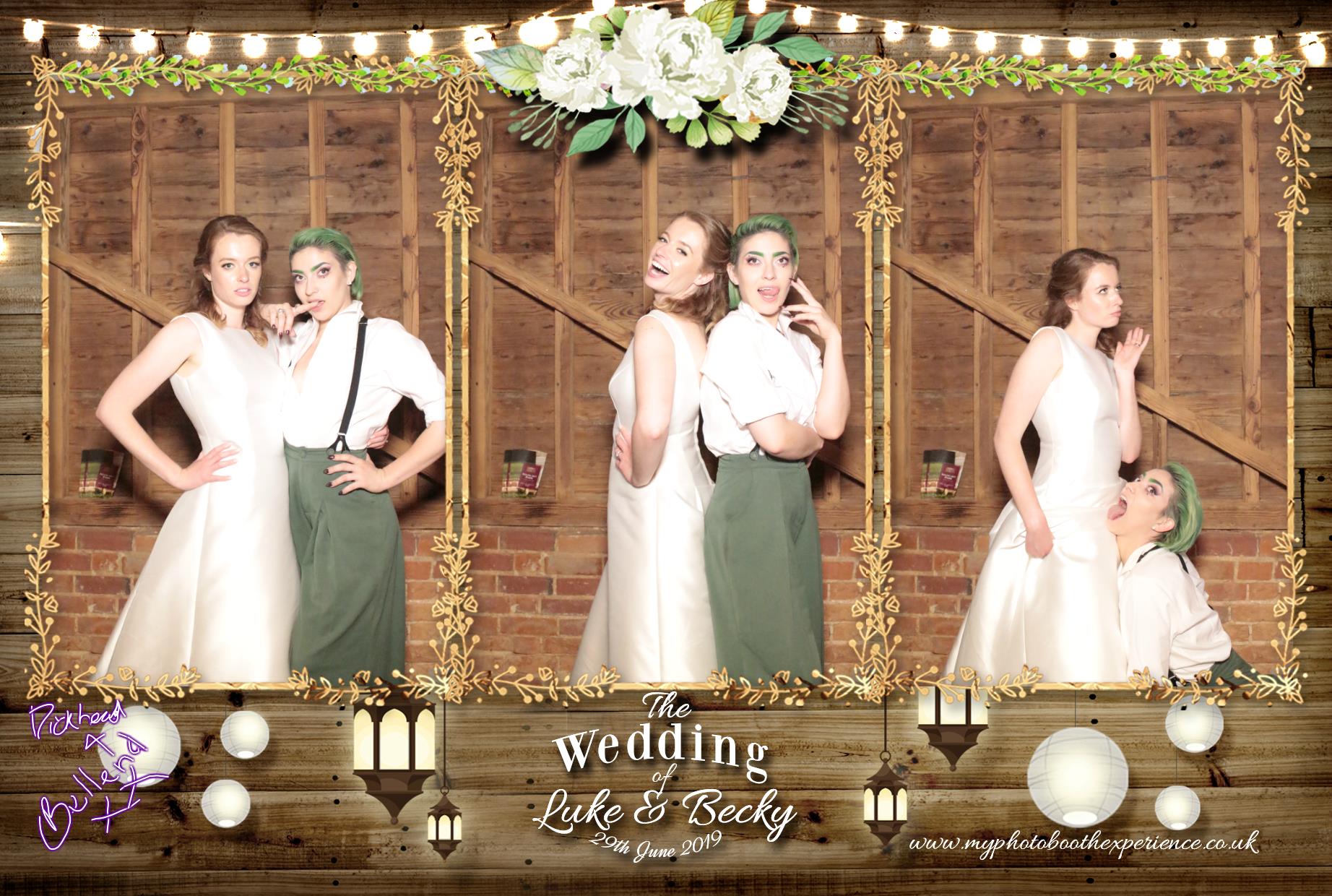 Luke & Becky's Wedding | View more photos from the event at gallery.myphotoboothexperience.co.uk/u/MyPhotoBoothExperienceLtd/Luke-Beckys-Wedding